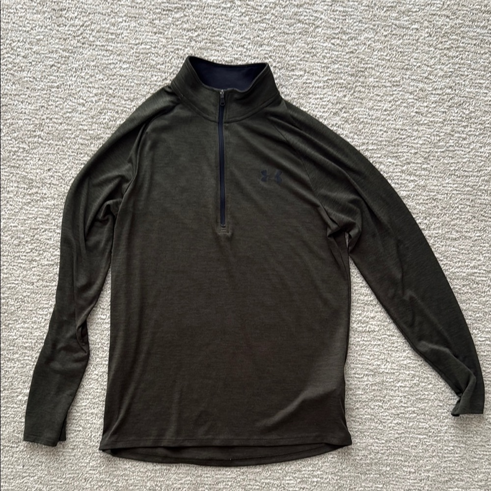 Under Armour Dark Green Long Sleeve quarter zip pullover